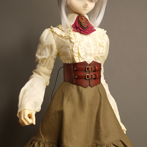 受注生産] DD,DDdy（S/M/L胸）スチームパンク コルセット03 本革