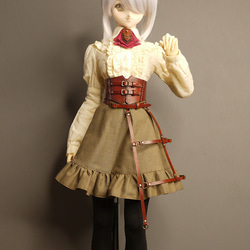 [受注生産] 1/3ドール スチームパンク クリノリン 本革 4枚目の画像