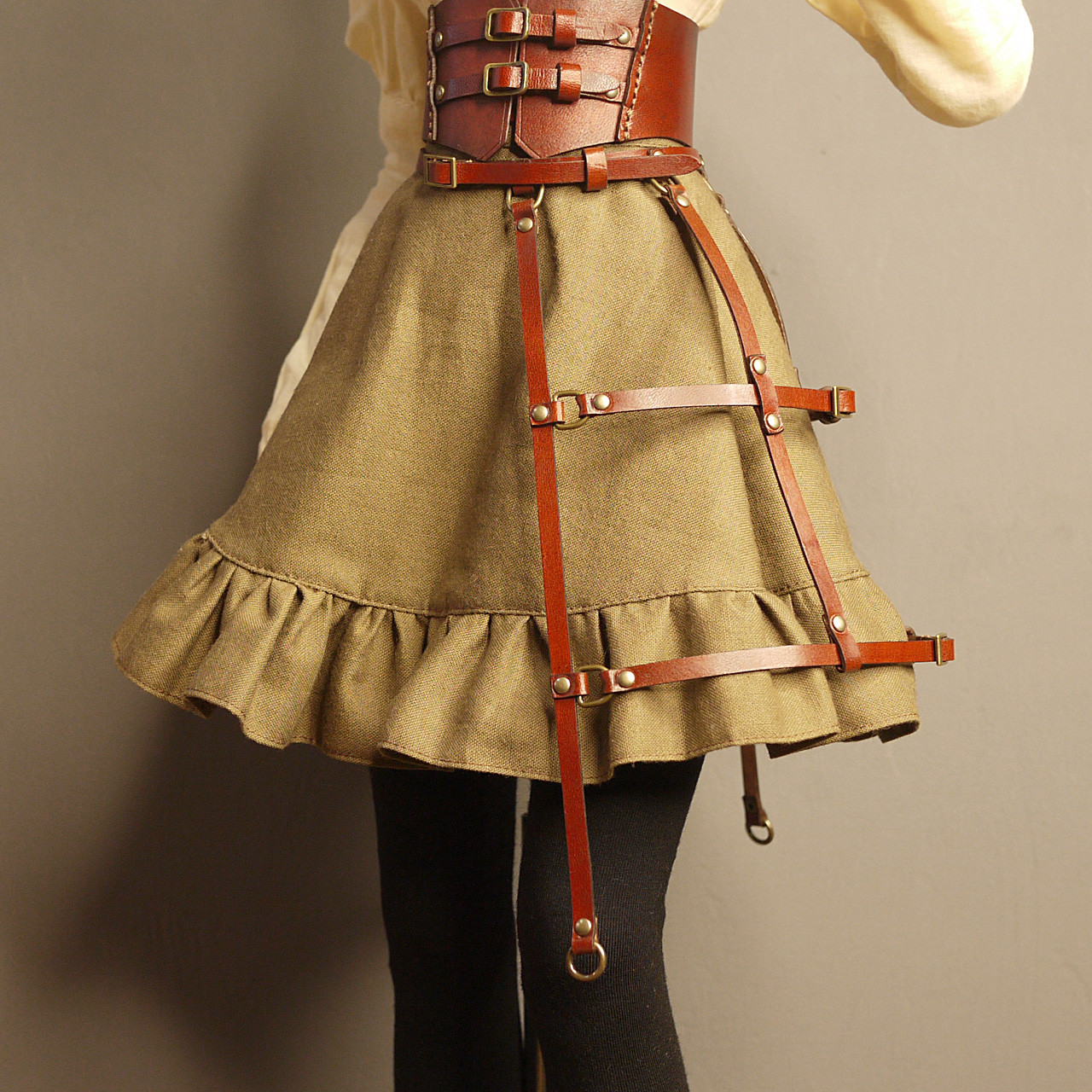 [受注生産] 1/3ドール スチームパンク クリノリン 本革