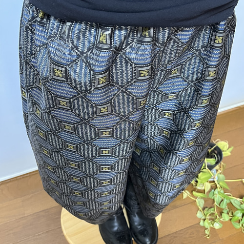 大島紬＊サルエルパンツ＋ストール＊裏地付き＊着物リメイク