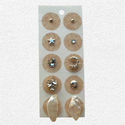 チェリー×パールフラワー/gold/stone color :perl】/耳ツボジュエリー