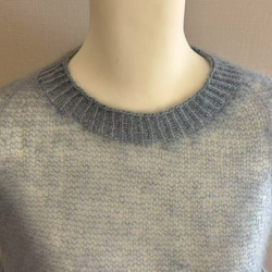 手編みノースリーブベスト　輸入毛糸使用 6枚目の画像