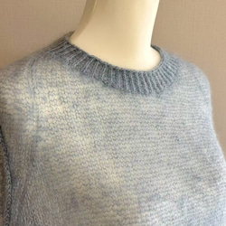 手編みノースリーブベスト　輸入毛糸使用 5枚目の画像