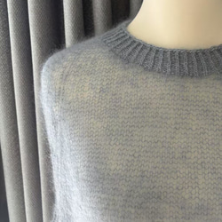 手編みノースリーブベスト　輸入毛糸使用 3枚目の画像