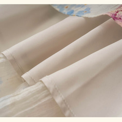 春呼ぶフラワー　Vネック美シルエットロングワンピース　ウエストリボン　ポケット付き【春秋夏】 7枚目の画像