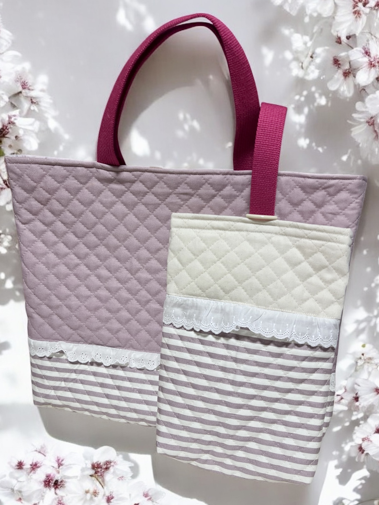 入園入学準備　レッスンバッグ・シューズバッグ　ママ応援セット