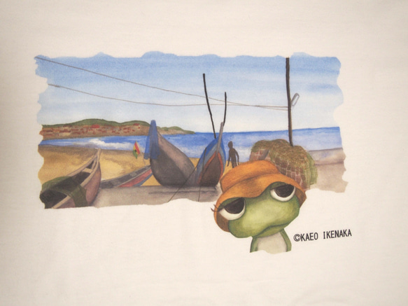 半袖Tシャツ2_かえお　”Summer memories ” シリーズ～西アフリカの海岸にて～ 2枚目の画像