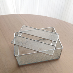 ステンドグラス　ティッシュボックス　コンパクト　フローラ　gm-089 2枚目の画像