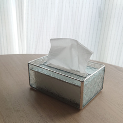 ステンドグラス ティッシュボックス ミニ パターンガラス gm-033