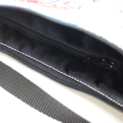 ［送料無料］フランス生地の半月ボディバッグ(カラフルイエロー)　カジュアル　大人ボディバッグ 8枚目の画像