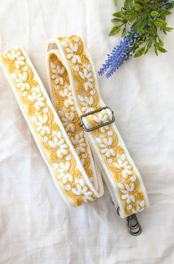 インド刺繍リボン ショルダーストラップ ネックストラップ