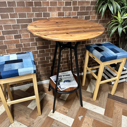 大幅値下げ　在庫あり ハイカウンター　椅子　2脚　セット　カフェ　BAR セット販売価格　ダーク　アイアン　 5枚目の画像