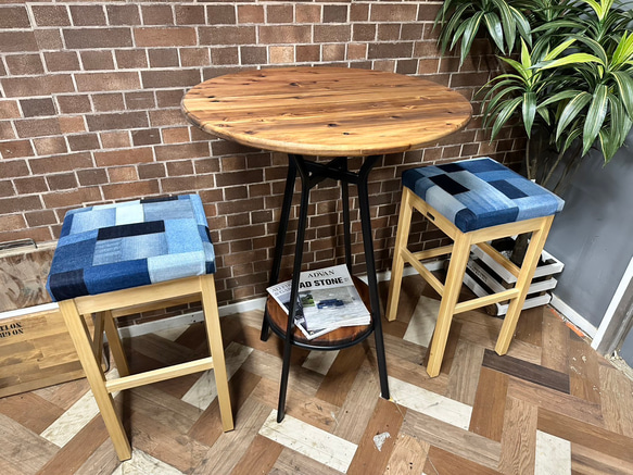 大幅値下げ　在庫あり ハイカウンター　椅子　2脚　セット　カフェ　BAR セット販売価格　ダーク　アイアン　 5枚目の画像