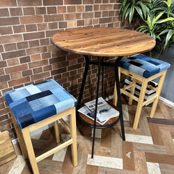 大幅値下げ　在庫あり ハイカウンター　椅子　2脚　セット　カフェ　BAR セット販売価格　ダーク　アイアン　 6枚目の画像