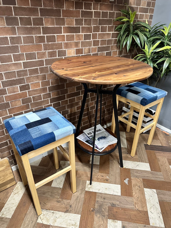 大幅値下げ　在庫あり ハイカウンター　椅子　2脚　セット　カフェ　BAR セット販売価格　ダーク　アイアン　 6枚目の画像