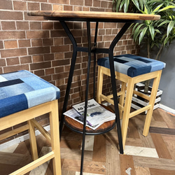 大幅値下げ　在庫あり ハイカウンター　椅子　2脚　セット　カフェ　BAR セット販売価格　ダーク　アイアン　 2枚目の画像