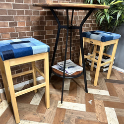 大幅値下げ　在庫あり ハイカウンター　椅子　2脚　セット　カフェ　BAR セット販売価格　ダーク　アイアン　 3枚目の画像