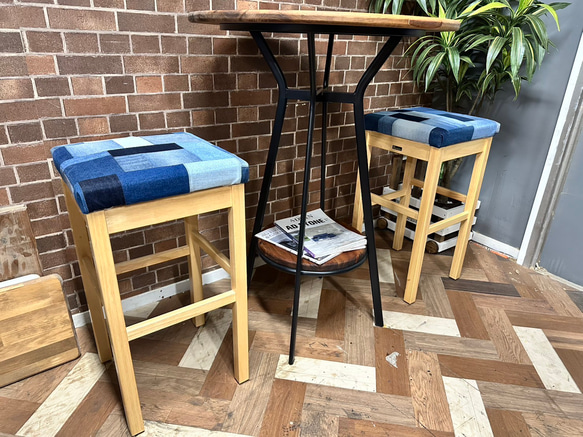 大幅値下げ　在庫あり ハイカウンター　椅子　2脚　セット　カフェ　BAR セット販売価格　ダーク　アイアン　 3枚目の画像