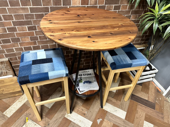 大幅値下げ　在庫あり ハイカウンター　椅子　2脚　セット　カフェ　BAR セット販売価格　ダーク　アイアン　 4枚目の画像