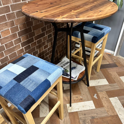 大幅値下げ　在庫あり ハイカウンター　椅子　2脚　セット　カフェ　BAR セット販売価格　ダーク　アイアン　 7枚目の画像