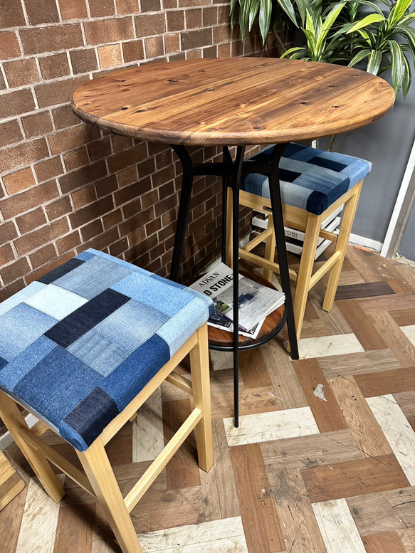 大幅値下げ　在庫あり ハイカウンター　椅子　2脚　セット　カフェ　BAR セット販売価格　ダーク　アイアン　 7枚目の画像