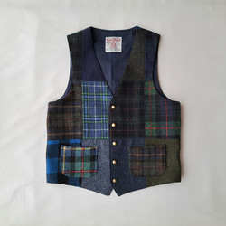 ハリスツイード　ベストL  美品 楽天市場】ハリスツイード ベスト ジレ Harris Tweed ウール100