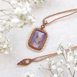 アメトリン天然石マクラメネックレスmac407-エスニックアジアン