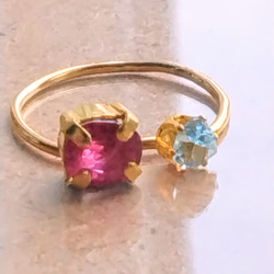 k10 + k18gp Opal & Rubellite Necklace ネックレス・ペンダント 