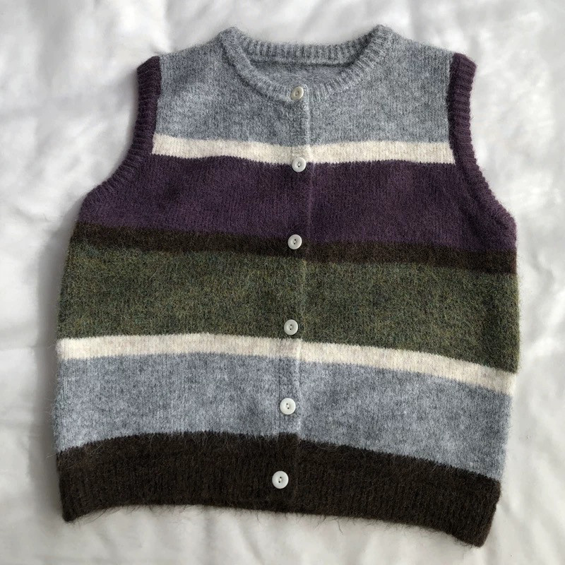 レディース 通勤 重ね着 ニットベスト