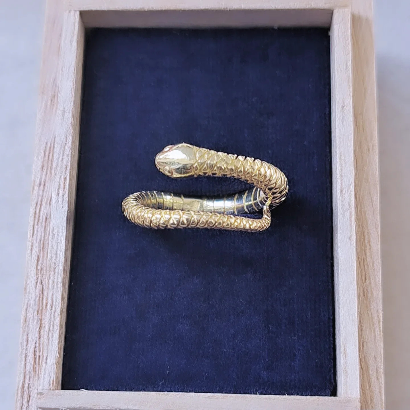 【18金 ボリューム 蛇の指輪 】k18 蛇リング   縁起物 18k蛇  蛇アクセサリー  ゴールド蛇  京都