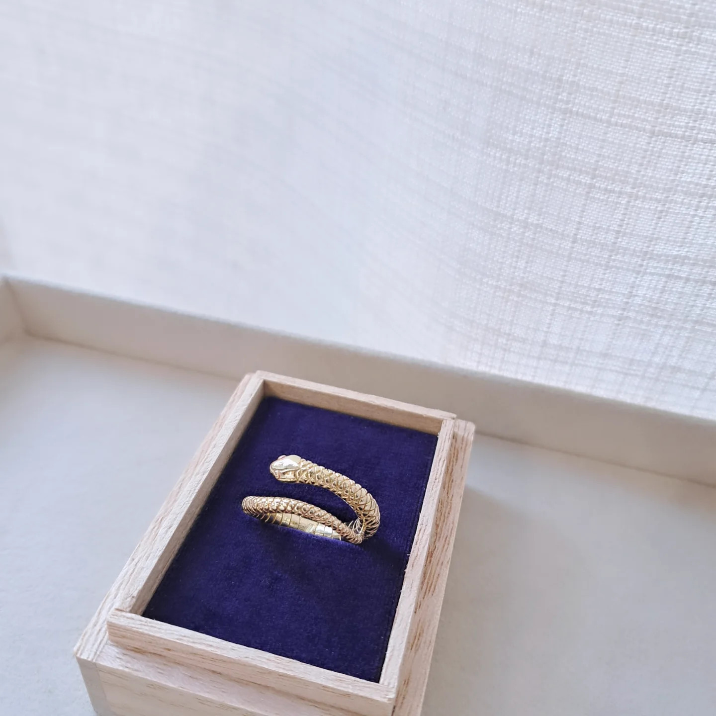 【18金 ボリューム 蛇の指輪 】k18 蛇リング   縁起物 18k蛇  蛇アクセサリー  ゴールド蛇  京都