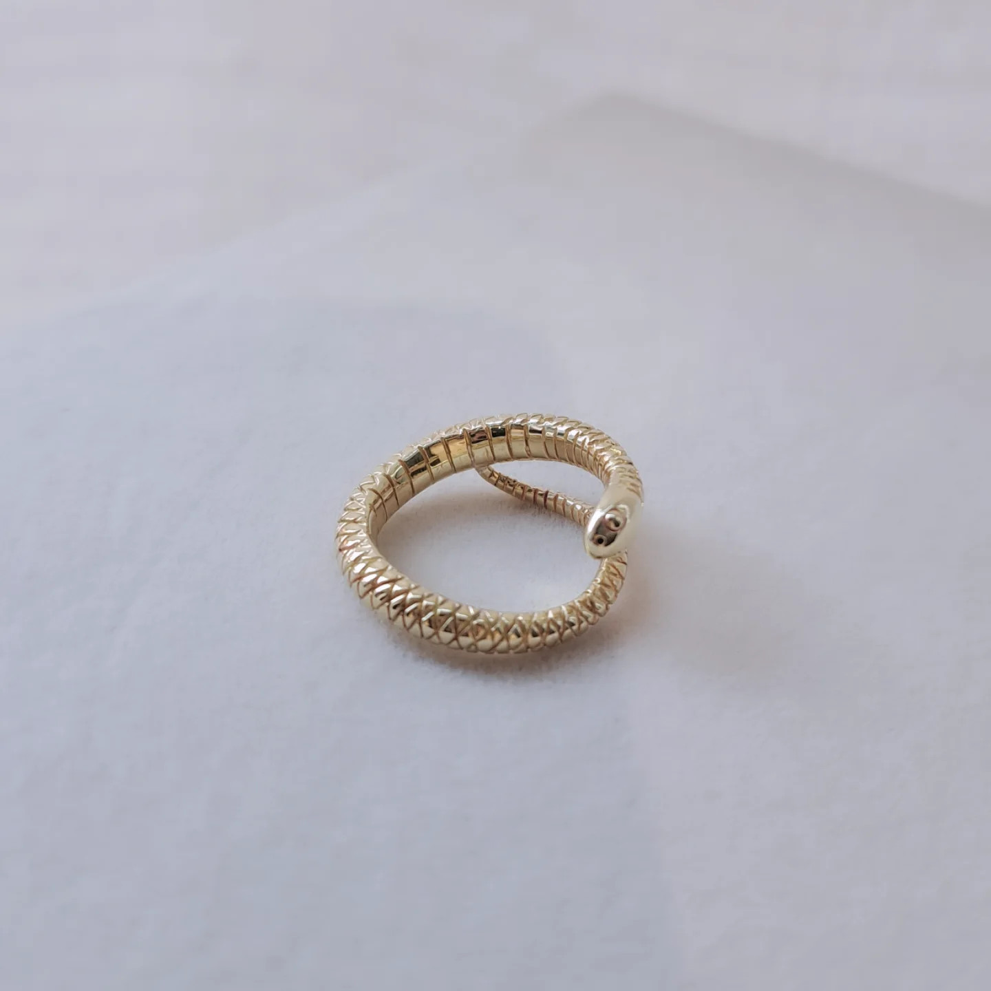 【18金 ボリューム 蛇の指輪 】k18 蛇リング   縁起物 18k蛇  蛇アクセサリー  ゴールド蛇  京都