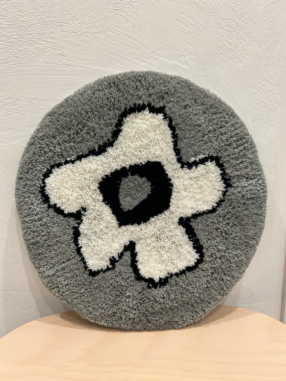 新作】タフティング モノトーン シンプル チェアマット