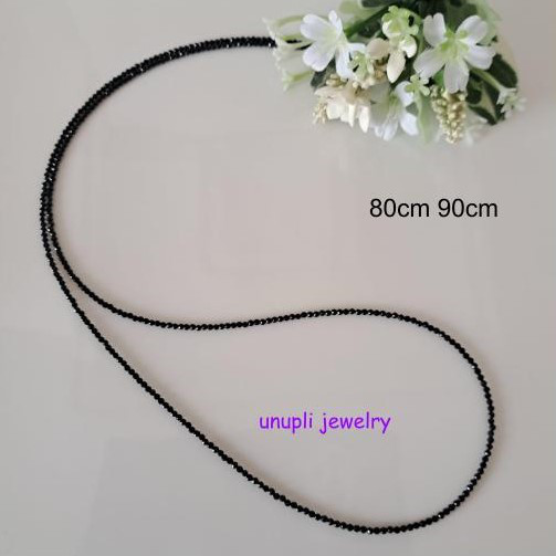【ブラックスピネル】ネックレス　UNE003- 80cm・90cm