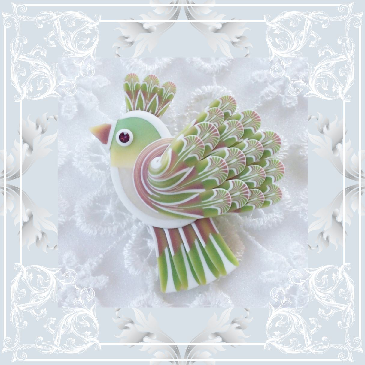 季節の色鳥ブローチ＊ﾒｼﾞﾛｶﾗｰ＊