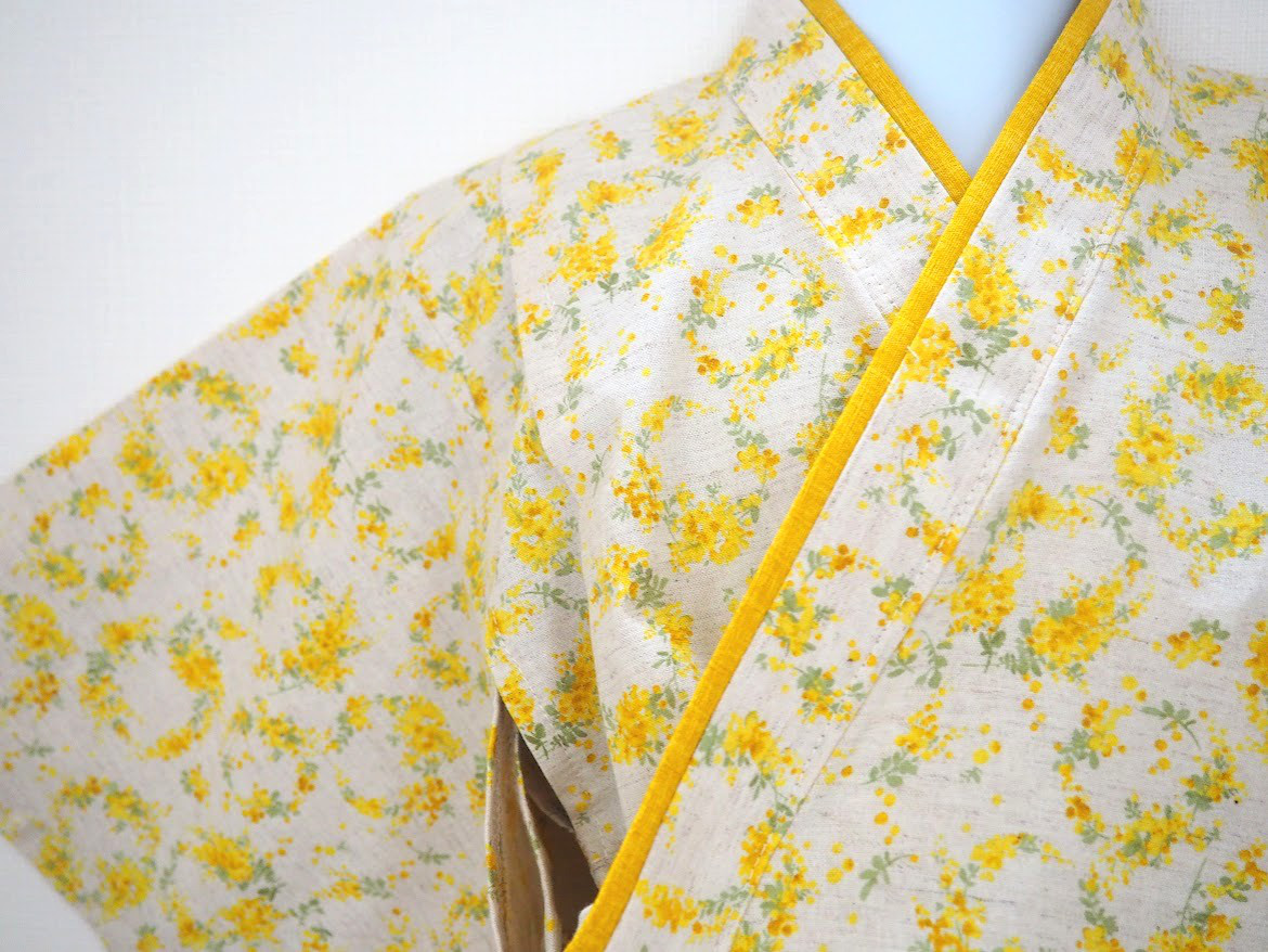 ベビー袴☆幸せ運ぶミモザのリース☆０〜３歳☆お食い初め☆初節句☆ひな祭り☆こどもの日