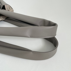 グレージュエコレザー　トートバッグ　L 4枚目の画像