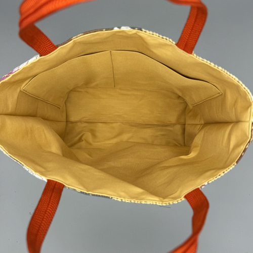 着物 帯 帯締め ハンドメイド トートバッグ リメイク 金 桜 さくら