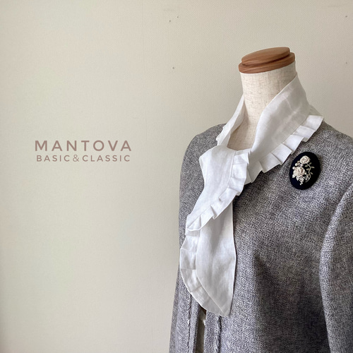 ヴィンテージ アイリッシュ・クロシェのスクエアカラー 襟【sa456  