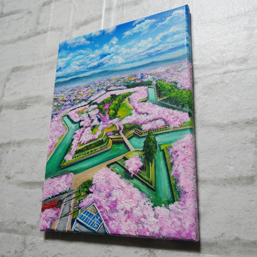 油絵 油彩 油彩画 絵 絵画【五稜郭の春】 油絵 油彩 油彩画 絵 絵画 【五稜郭の春】 絵画 HR 通販