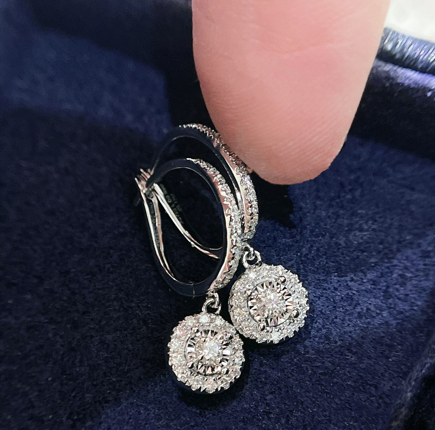 天然ダイヤモンドピアスk18