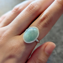 翡翠　リング　ヒスイ　リング　天然石　リング　天然石　指輪　フリーサイズリング　誕生石　人気リング　アクセサリー 6枚目の画像