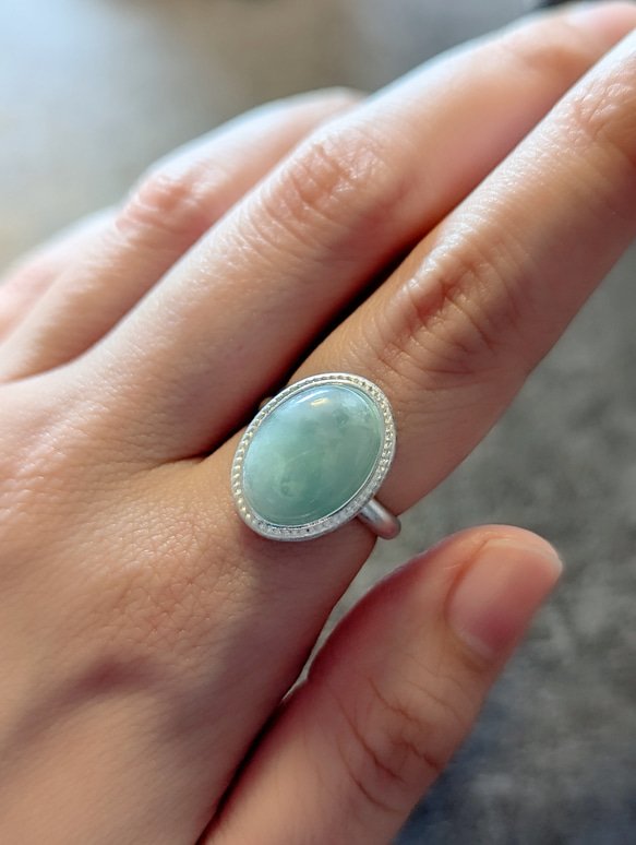 翡翠　リング　ヒスイ　リング　天然石　リング　天然石　指輪　フリーサイズリング　誕生石　人気リング　アクセサリー 6枚目の画像