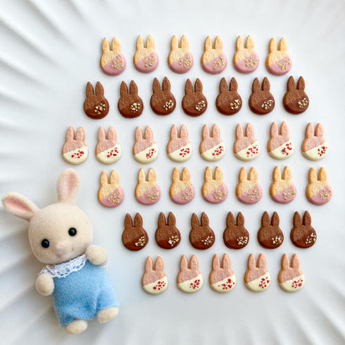 うさぎのチョコがけクッキー おもちゃ・人形 mapu 通販 18905632