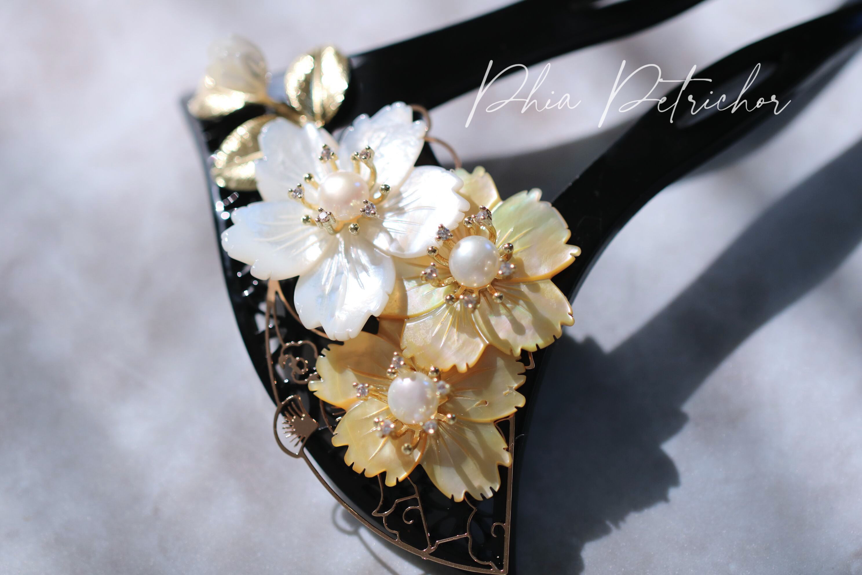 簪 和 K24GP 桜 かんざし バチ型 パール 簪 着物 髪飾り 留袖 着物 成人式 結婚式 卒業式