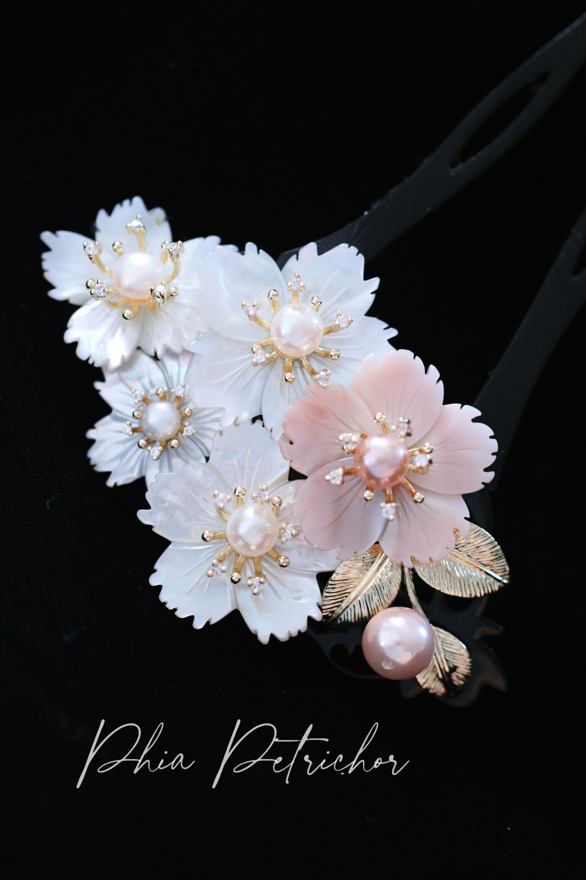 簪 和 K24GP 桜 かんざし バチ型 パール 簪 着物 髪飾り 留袖 着物 成人式 結婚式 卒業式