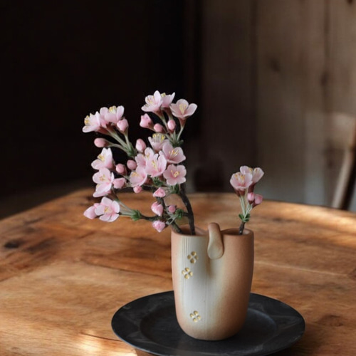 ◇粘土のお花◇ 桜 信楽焼 S1146 アートフラワー Old-Fantasy 通販
