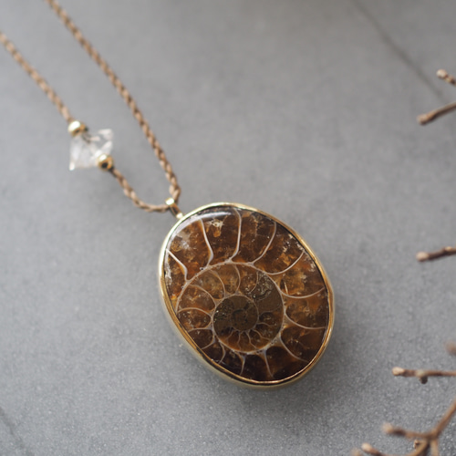 ammonite brass necklace (ruten) ネックレス・ペンダント