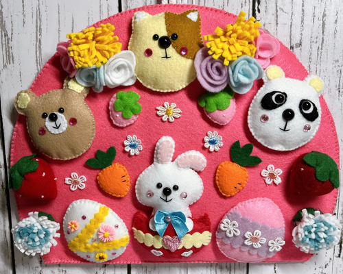 フェルトリース☆イースターエッグ☆壁飾り リース Tama 通販 18906479