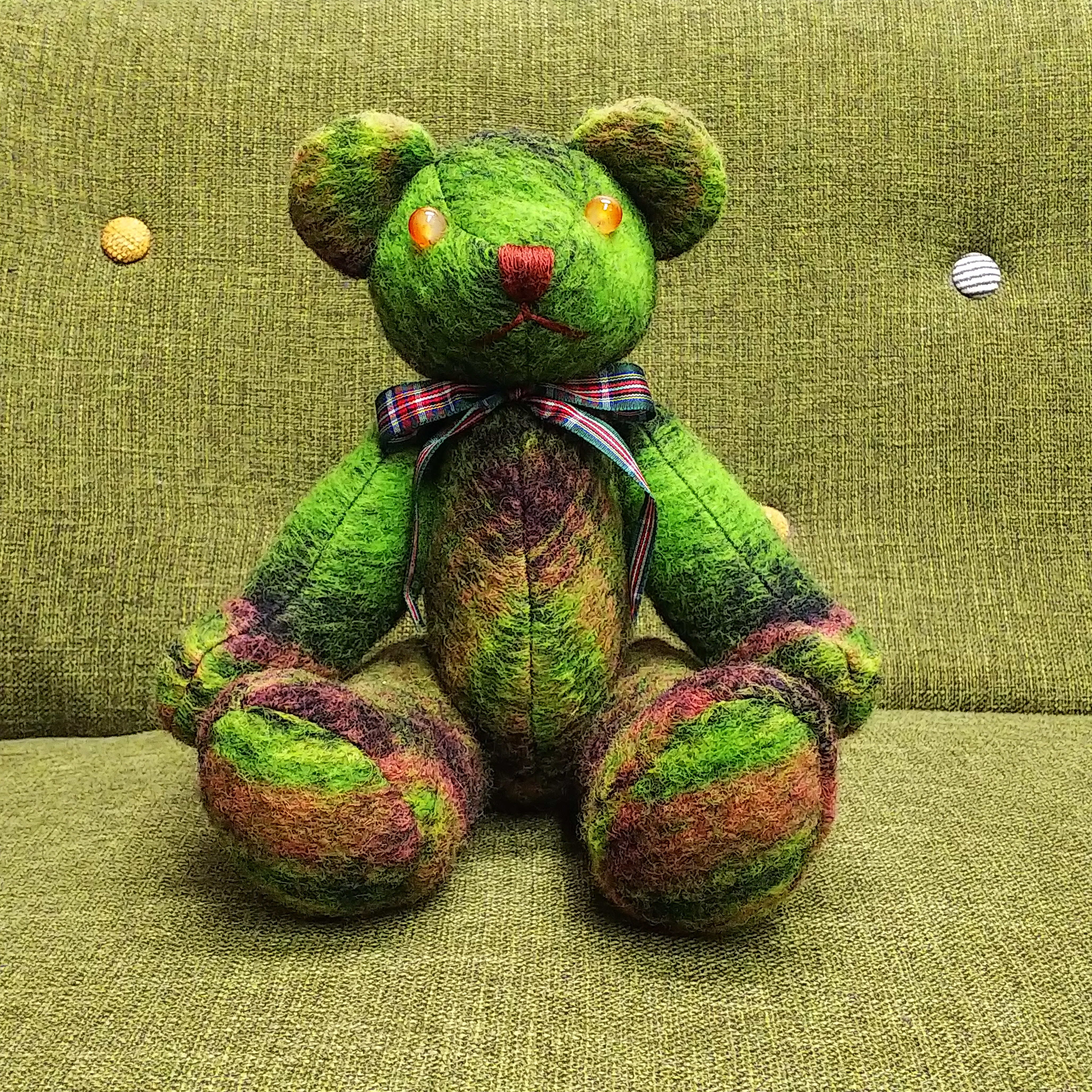 グリーンチェック くまさん　中